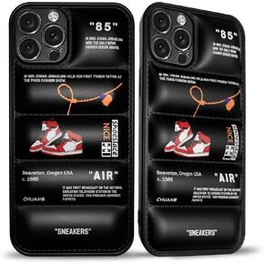Cool Aesthetic Phone Case for iPhone 15 Pro Max Case for Boys Men Drop-Resistant Red Basketball Sneaker Street Design Shockproof Designer Cases Compatible with iPhone 15 Promax Case Black