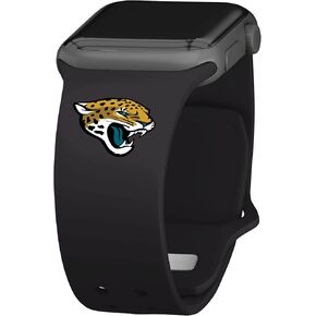 Game Time Jacksonville Jaguars Silicone Sport Watch Band Compatible with Apple Watch