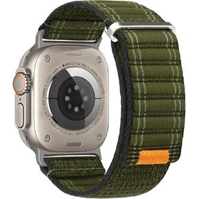 Trail Loop Nylon Band Compatible with Apple Watch Ultra 2/Ultra Band 49mm 46mm 45mm 44mm Men Women, Braided Elastic Sport Weave Strap for iWatch Ultra 2 Ultra Series 10 9 8 7 6 5 4 3 SE