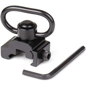 TokFlys QD Sling Swivel Mount مع قاعدة 20 مم زر ضغط مثبت على السكك الحديدية ومرفق حبال زر الضغط سريع التحرير