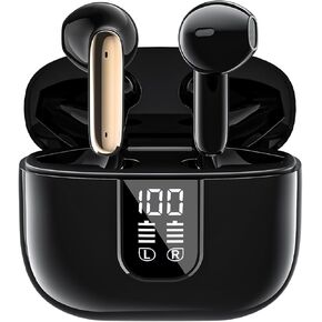 All-Day Comfort & High-Fidelity Sound with Advanced ENC Noise Reduction, Bluetooth 5.4, and Extended Playtime Earbuds (White)