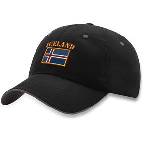 Richardson Soft Running Hat Iceland Flag Embroidery Waterproof Baseball Cap