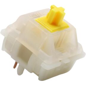 Gateron Milky Yellow Pro Switches Linear Pre lubed 5 Pin Switches for Mx Mechanical Gaming Keyboard (110 PCS)