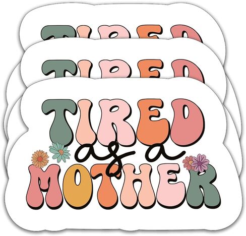 (3Pcs) Twin Mom Retro Sticker in My Twin Mom Era Sticker, Inspirational Gift for Moms Mama Mother's Day – Waterproof Vinyl Decal for Books Laptops Phones Tumblers Water Bottles, Size 3 x 2.5 Inch in Saudi Arabia