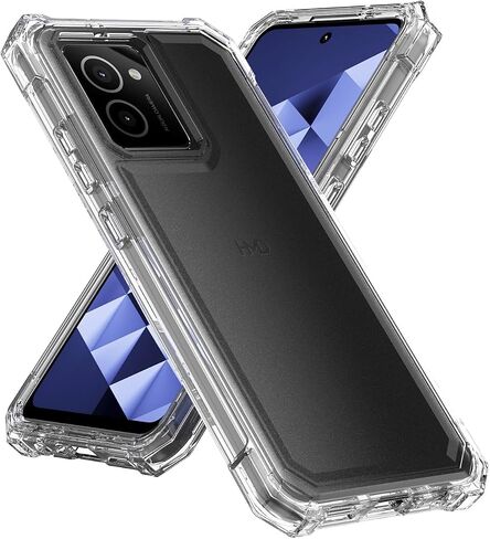 for HMD Vibe Phone Case with Tempered Glass Screen Protector,Slim Soft Silicone Full-Body Protective Cover (HMD Vibe,Blue) in Kuwait