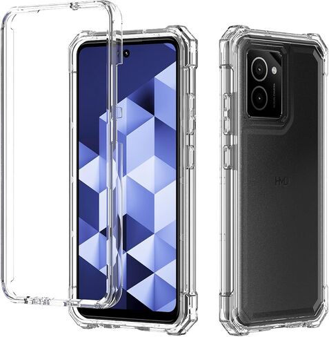 for HMD Vibe Phone Case with Tempered Glass Screen Protector,Slim Soft Silicone Full-Body Protective Cover (HMD Vibe,Blue) in Kuwait