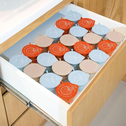 K-Cup Holder Drawer for 24 Coffee Pods Storage, Acrylic K Cup Organize for Drawer or Countertop Storage, Clear K-Cup Organizer Tray for Office & Kitchen(24 Holes, 1 Pack) in Saudi Arabia