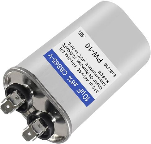 2Pack 35+5uF 35 5 MFD ±6% 370V/440V CBB65 Dual Run Circular Start Capacitor for Fan Motor Blower Condenser in Air Handler Straight Cool Heat Pump Air Conditioner Furnace Pool Pump in Saudi Arabia