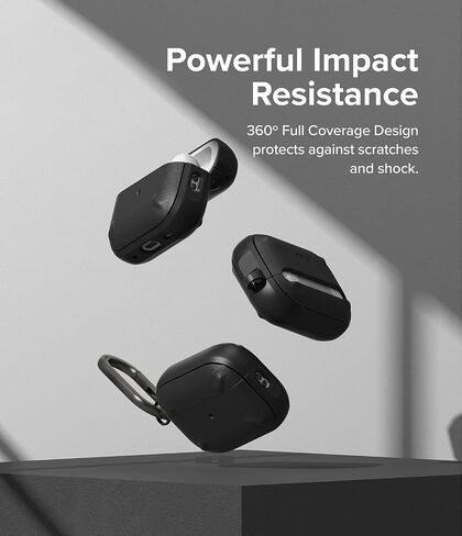 Ringke Onyx [Feels Good in The Hand] Compatible with AirPods Pro 2nd Generation Case, Anti-Fingerprint Technology Prevents Oily Smudges Non-Slip Enhanced Grip - Black in Kuwait
