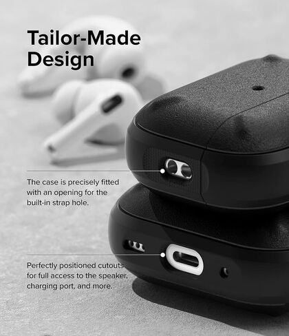 Ringke Onyx [Feels Good in The Hand] Compatible with AirPods Pro 2nd Generation Case, Anti-Fingerprint Technology Prevents Oily Smudges Non-Slip Enhanced Grip - Black in Kuwait