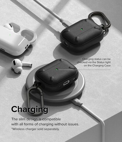 Ringke Onyx [Feels Good in The Hand] Compatible with AirPods Pro 2nd Generation Case, Anti-Fingerprint Technology Prevents Oily Smudges Non-Slip Enhanced Grip - Black in Kuwait