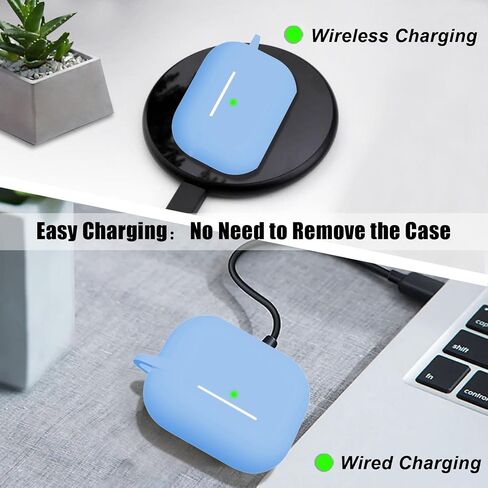 for Airpods Pro 2nd Generation Case Cover with Cute Strawberry Charm Keychain,Airpod Pro 2 Case Kawaii Heart Flower Daisy Key Chains for Apple Airpods Pro Gen 2 Charging Case Cover Sky Blue in Saudi Arabia