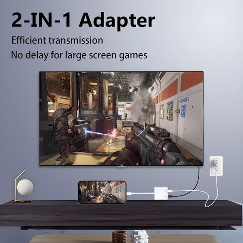 USB C to HDMI Adapter for iPhone 15 to TV,Type-C to HDMI Digital AV Converter with 4K@60Hz Display & 100W PD Fast Charging Compatible with iPhone 16 Series to HDTV Projector Monitor in Saudi Arabia