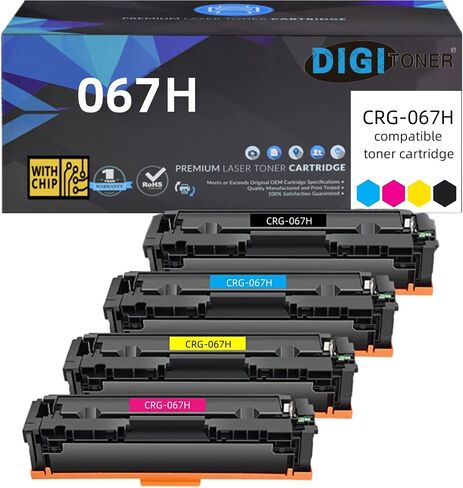 067 Compatible Toner Cartridge Set Replacement for Canon 067 067H 5102C001 5101C001 5100C001 5099C001 Toner for MF656Cdw MF654Cdw MF653Cdw LBP632Cdw Printer CRG-067 CRG-067H (4 Pack-BCMY) in Saudi Arabia