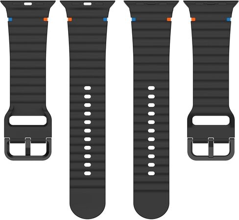 Sport Band Compatible with Apple Watch Band 44mm 45mm 46mm 40mm 42mm 38mm 41mm 49mm, Soft Silicone Waterproof Replacement Strap for iWatch Watch Series 10 9 8 7 6 5 4 3 2 1 SE Ultra Women Men in Saudi Arabia