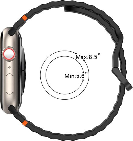 Sport Band Compatible with Apple Watch Band 44mm 45mm 46mm 40mm 42mm 38mm 41mm 49mm, Soft Silicone Waterproof Replacement Strap for iWatch Watch Series 10 9 8 7 6 5 4 3 2 1 SE Ultra Women Men in Saudi Arabia
