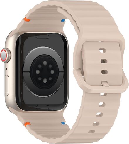 Sport Band Compatible with Apple Watch Band 44mm 45mm 46mm 40mm 42mm 38mm 41mm 49mm, Soft Silicone Waterproof Replacement Strap for iWatch Watch Series 10 9 8 7 6 5 4 3 2 1 SE Ultra Women Men in Saudi Arabia