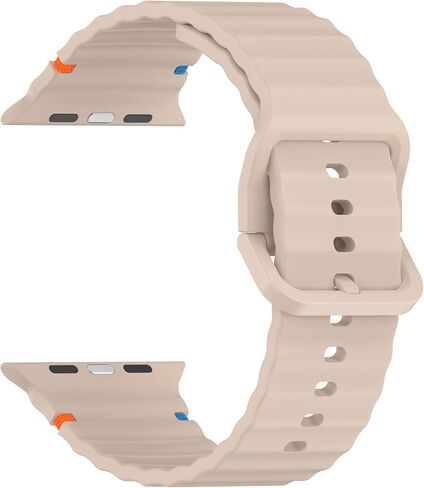 Sport Band Compatible with Apple Watch Band 44mm 45mm 46mm 40mm 42mm 38mm 41mm 49mm, Soft Silicone Waterproof Replacement Strap for iWatch Watch Series 10 9 8 7 6 5 4 3 2 1 SE Ultra Women Men in Saudi Arabia