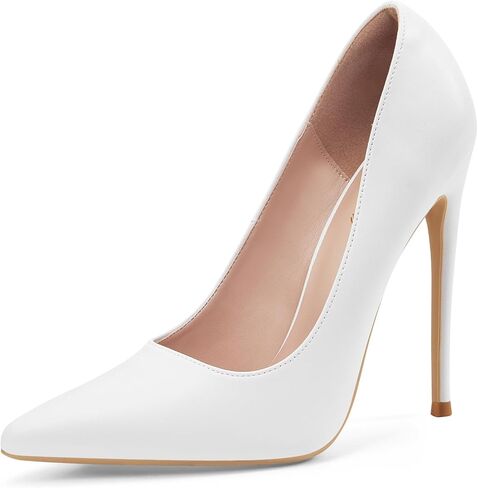 حذاء نسائي من Elisabet Tang، كعب عالي بمقدمة مدببة 4.7 بوصة/12 سم حذاء بكعب ستيليتو للحفلات غير لامع in Kuwait