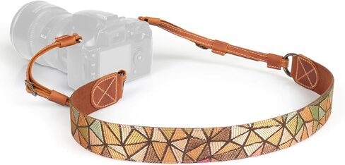 MegaGear SLR, DSLR Chelly Series Genuine Leather Camera Shoulder or Neck Strap - Brown in Saudi Arabia
