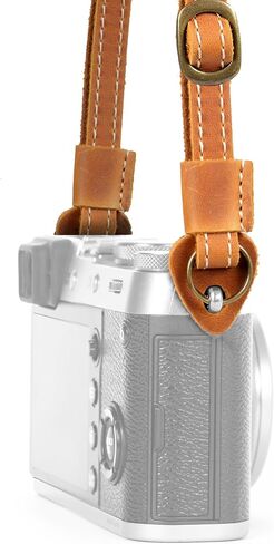 MegaGear SLR, DSLR Chelly Series Genuine Leather Camera Shoulder or Neck Strap - Brown in Saudi Arabia