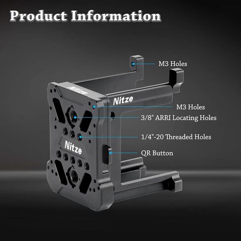 Nitze Z Cam V Mount مع محول QR لمحول Z Cam HDMI-SDI/E2/ E2-M4 S6 F6 F8 (قوس طويل) - E2-FS-V3L in Kuwait