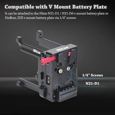 Nitze Z Cam V Mount مع محول QR لمحول Z Cam HDMI-SDI/E2/ E2-M4 S6 F6 F8 (قوس طويل) - E2-FS-V3L in Kuwait