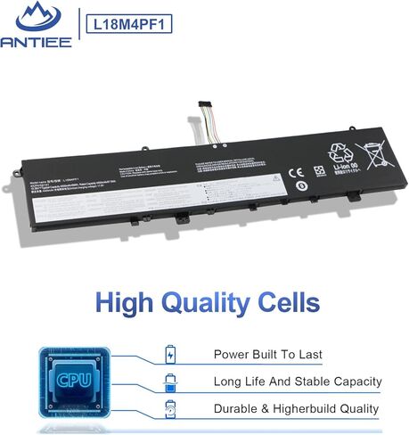 استبدال بطارية الكمبيوتر المحمول L18M4PF1 L18D4PF1 لجهاز Lenovo Yoga 9-15IMH5 82DE، Yoga C940-15IRH 81TE، IdeaPad S740-15IRH Series 5B10T83738 5B10U65276 5B10U65277 5B10W67244 15.36V 69Wh 4500 مللي أمبير (خط طويل) in Kuwait