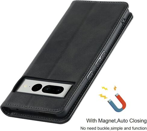 Jaorty Fit for Google Pixel 7 Pro حافظة هاتف مع حامل بطاقة 6.7 بوصة 5G 2022، حافظة Pixel 7 Pro للنساء والرجال مع حزام، وحافظات طويلة حول الجسم مع فتحات لبطاقة الائتمان مع حافظة حامل، أسود in Kuwait