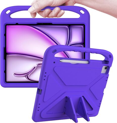 ATOOZ Kids Case for iPad air 13 inch 2024 (M2) / iPad Pro 13 inch 2024 (M4), Cover with Shockproof Handle Stand for iPad Pro 13 7th Gen 13" Tablet (Purple) in Saudi Arabia