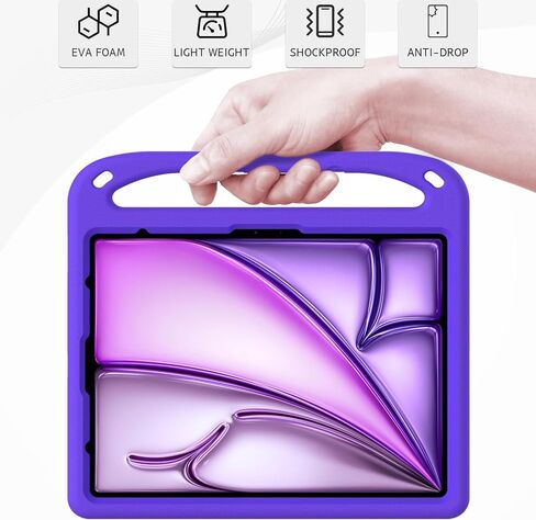 ATOOZ Kids Case for iPad air 13 inch 2024 (M2) / iPad Pro 13 inch 2024 (M4), Cover with Shockproof Handle Stand for iPad Pro 13 7th Gen 13" Tablet (Purple) in Saudi Arabia
