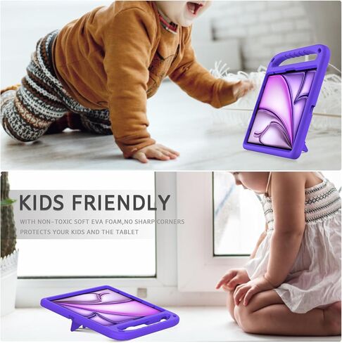ATOOZ Kids Case for iPad air 13 inch 2024 (M2) / iPad Pro 13 inch 2024 (M4), Cover with Shockproof Handle Stand for iPad Pro 13 7th Gen 13" Tablet (Purple) in Saudi Arabia