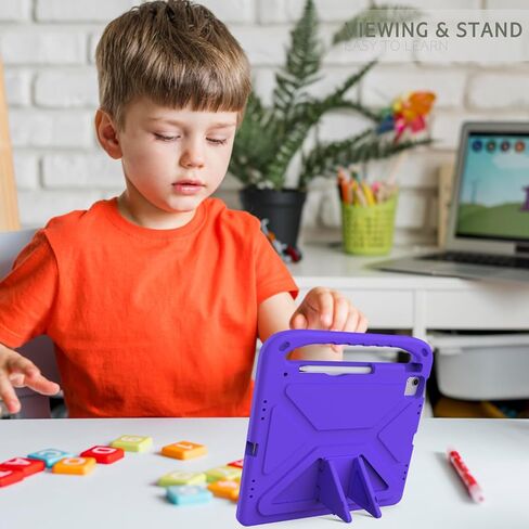 ATOOZ Kids Case for iPad air 13 inch 2024 (M2) / iPad Pro 13 inch 2024 (M4), Cover with Shockproof Handle Stand for iPad Pro 13 7th Gen 13" Tablet (Purple) in Saudi Arabia