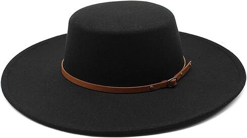 Women Fashion Felt Church Hats Classic British Style 9.5CM Wide Brim Top Fedora Hat Wedding Dress Up Jazz Cap in Saudi Arabia