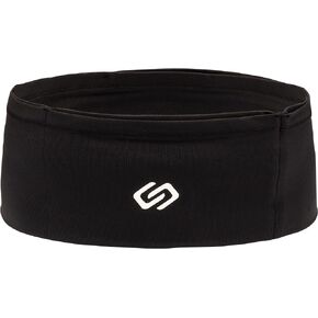 VersaMax Running Belt, Travel Belt, Workout Waist Pack - Large Security Pockets Fit All Smartphones, Money, Passport, and Other Valuable Items (Black, Small)