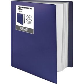 Dunwell Binder with Plastic Sleeves 60-Pocket (1 Pack, Black) - Presentation Book, 8.5 x 11 Portfolio Folder with Clear Sheet Protectors, Displays 120-Page Documents, Certificates, Important Papers