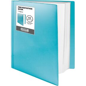 Dunwell Binder with Plastic Sleeves 60-Pocket (1 Pack, Black) - Presentation Book, 8.5 x 11 Portfolio Folder with Clear Sheet Protectors, Displays 120-Page Documents, Certificates, Important Papers