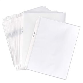 Amazon Basics Sheet Protector, Heavy Duty, Non-Glare, 100 Pack, Clear