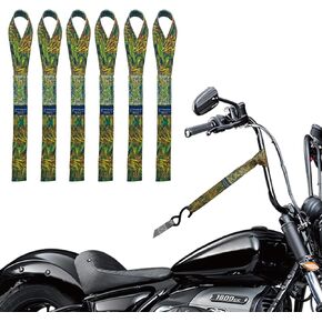 Soft Loop Tie Down Straps | 1.5 x 18 inches- 10,000 lbs Break Strength | 6 Pack | Loop Tie Down Extension Straps for Securing Dirt Bike, ATV,UTV, Motorcycle | Black | by PITRAPSETUP