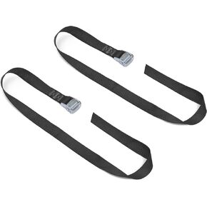PowerTye 1.5in x 4ft Special Edition Heavy-Duty Lashing Strap with Heavy-Duty Buckle - Made in USA - 300 lb. Working Load Limit - Black - 2-Pack