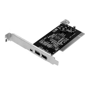 PCI 1394 Firewire 3 + 1 Ports Adapter (2 x 6 Pin + 1 x 4 Pin External, 1 x 6 Pin Internal), FW323 chipset