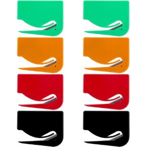8 Pieces Letter Opener Envelope Mail Slitter with Razor Christmas Wrapping Cutter Box Opener Safe Mail Opener for Women Men Home Office Envelope, Package, Paper