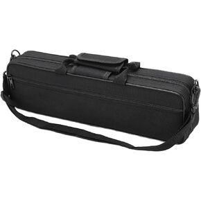 Flute Case, Black Oxford Cloth 16 Holes Flute Cover, Double Zipper Design Universal Cloth Box Waterproof Flute Storage Bag, 39.5 X 12 X 7cm
