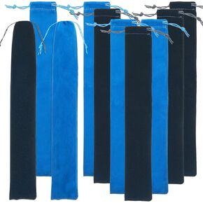 Milisten 10Pcs Flute Storage Bag Soprano Recorder Carrying Bag Drawstring Music Instrument Storage Pouch with Tie for Vertical Flutes Recorders(37X6CM)