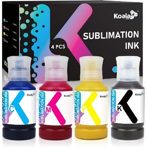 Koala Premium Sublimation Ink for ET Series Inkjet Printers ET-2400 ET-2800 ET-2803 ET-2850 ET-2720 ET-2760 ET-4800 ET-3760 ET-7720 ET-15000 /Upgrade Version/ICC-Free/Auto-Fill