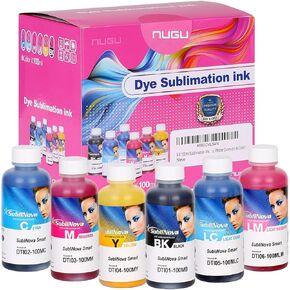 Sublimation Ink, High Density Professional Dye Sublimation Refill Inks Made in Korea Compatible for for Inkjet Printers (Cyan, Magenta, Yellow and Black, 4-Pack), 4 X 100ml