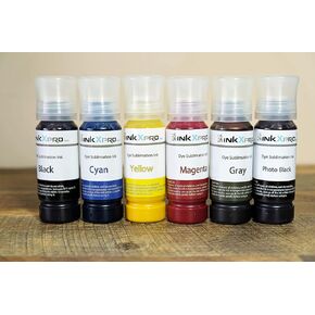 INKXPRO Dye Sublimation Ink 6 X 85ml Bottles Dye Sublimation Ink for Epson EcoTank et-8500 et-8550 Printers