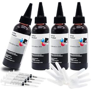 seogol Black Sublimation Ink for Epson EcoTank Workforce Printers ET-2720 ET-2760 ET-2750 ET-15000 ET-4700 ET-3760 WF-7710 WF-7720 WF-7210 C88+ ETC.（400ml/Offer Free ICC Printing） in Kuwait