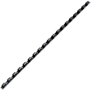 Binditek 100 Pack Plastic Binding Comb Spines, 1/2 Inch Diameter, 90 Sheet Capacity, for Letter Size, Black, for Students and Coworkers