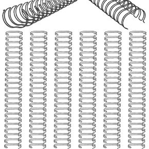 Zonon 6 Pieces Binding Wire Twin Loop Wire Binding Spines Double Loop Binding Wire 1 Inch Cinch Wire Binding Diameter 23 Holes for Teacher Student Document Notebook Making